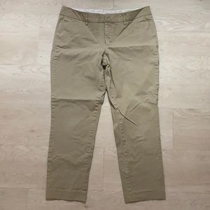 Khaki capris, business casual